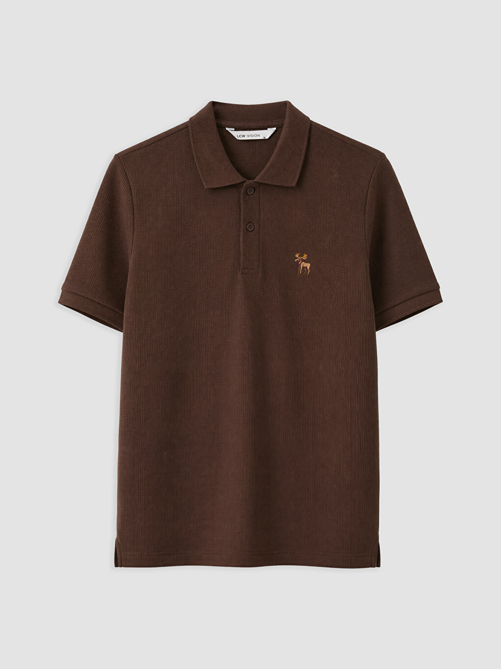 T-shirt E Qëndisur Me Jakë Polo Për Burra-4