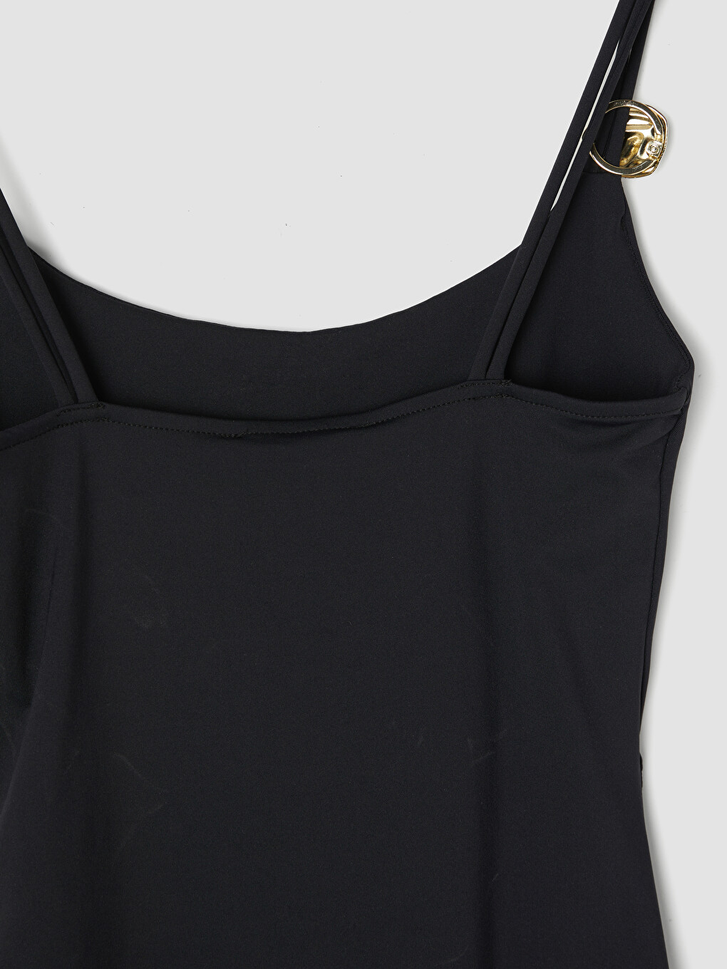 Siyah U Yaka Kadın Bodysuit-3