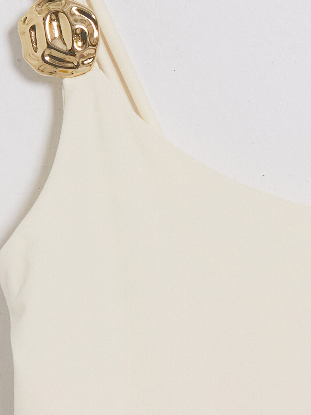 Ekru U Yaka Kadın Bodysuit-1