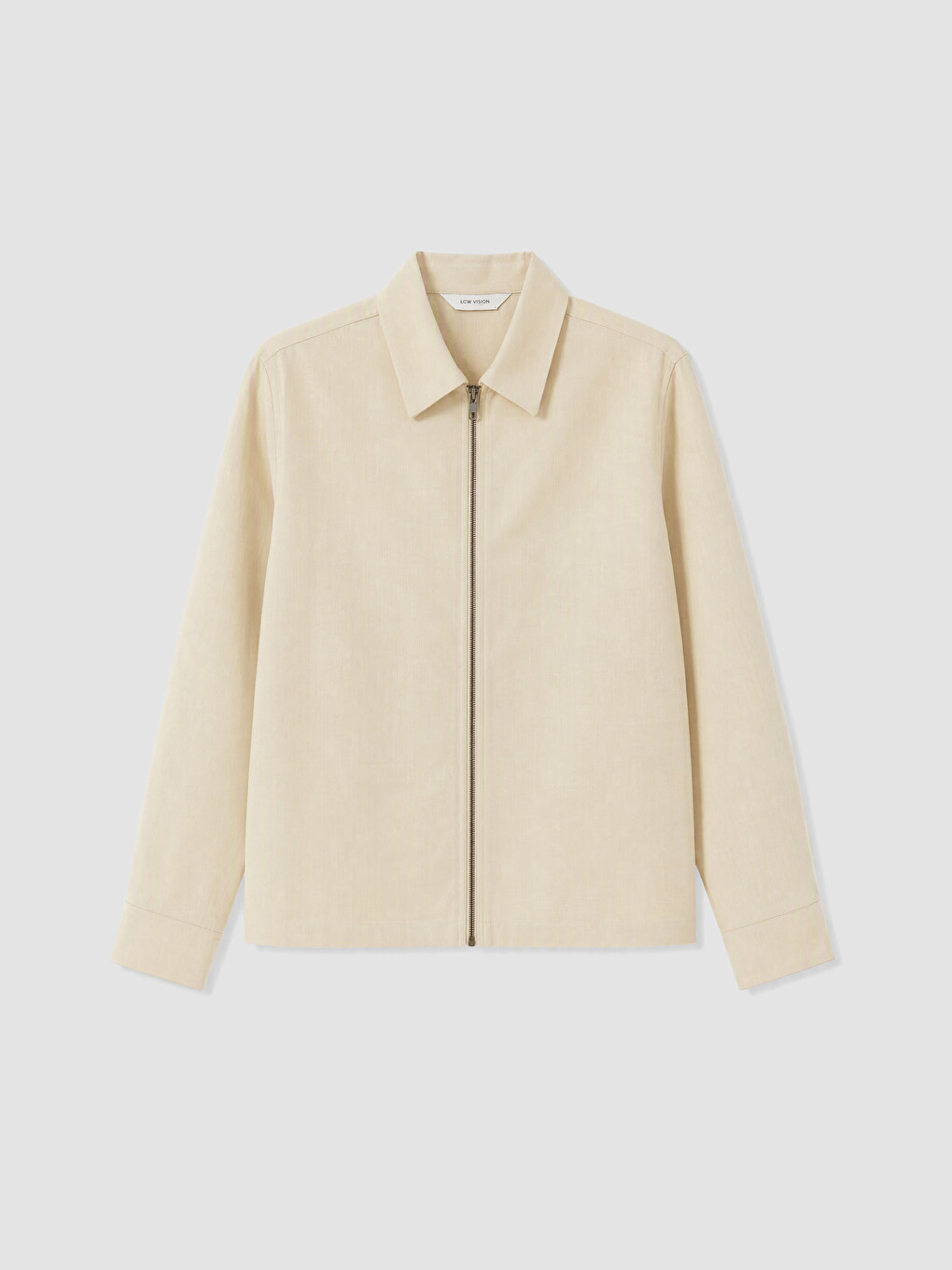 Man Beige Overshirt-4