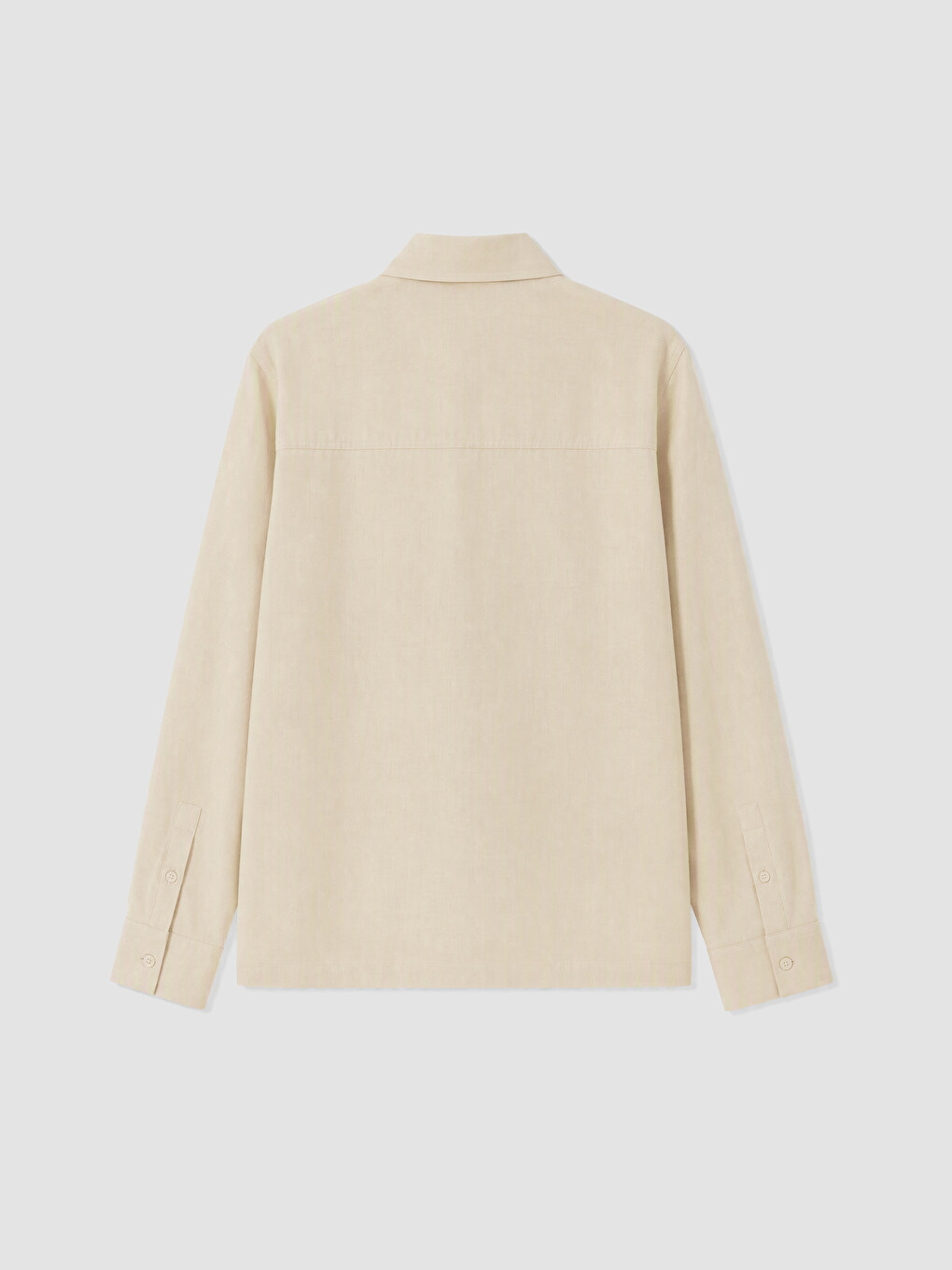 Man Beige Overshirt-5