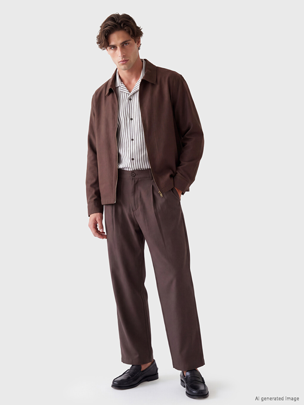 Man Brown Overshirt