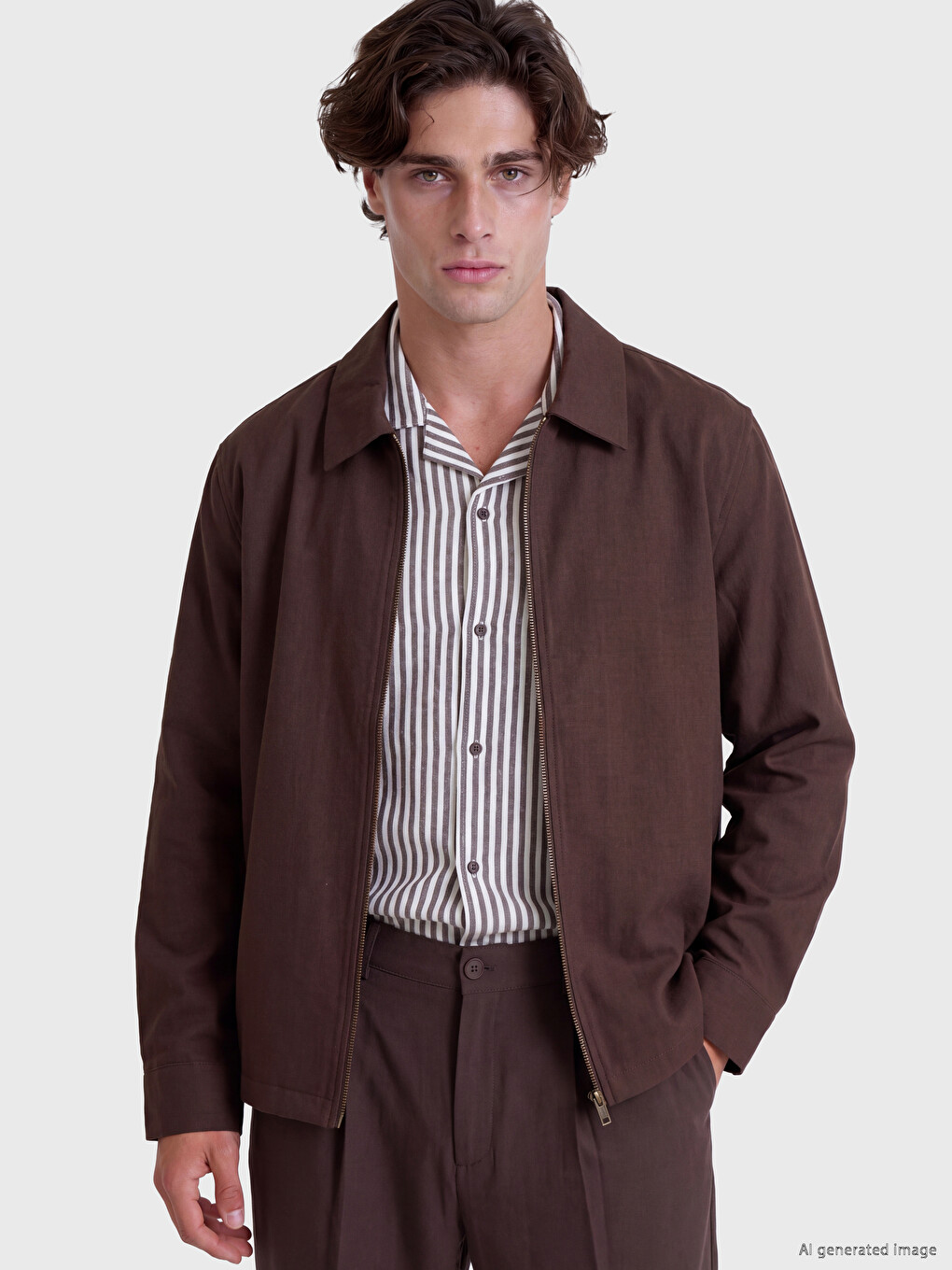 Man Brown Overshirt-1