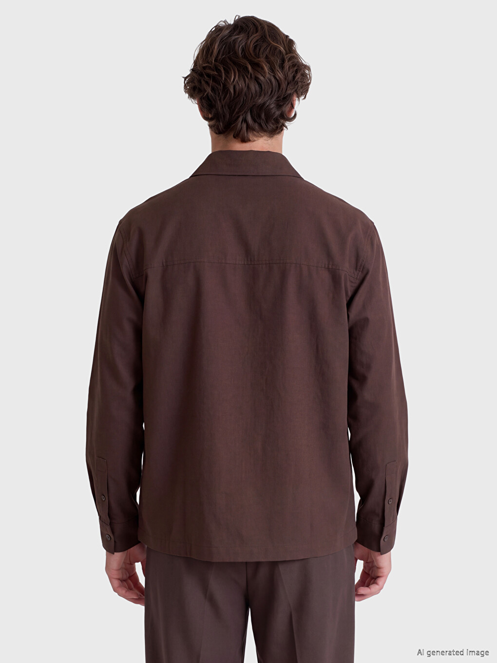 Man Brown Overshirt-3