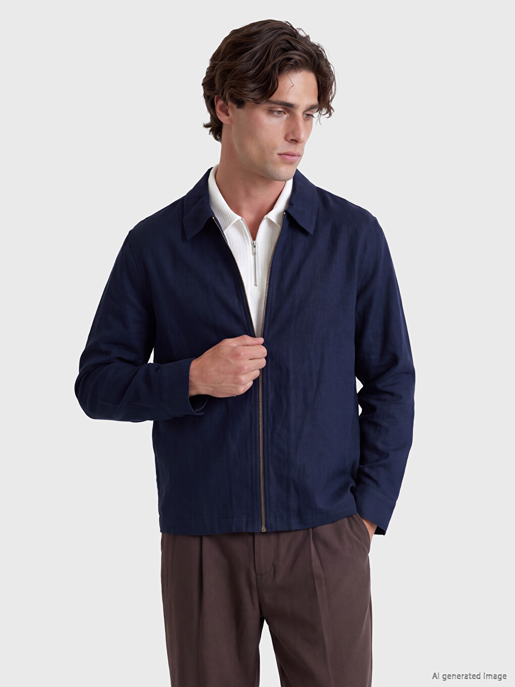 Man Navy Overshirt-1