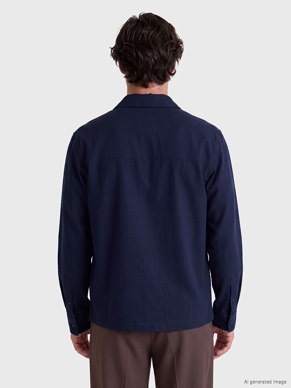 Man Navy Overshirt-3