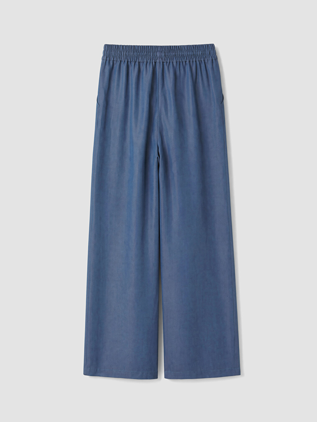 Elastic Waist Wide Leg Women's Trousers-6