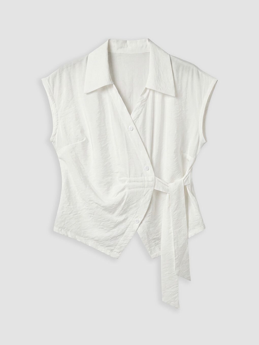 Wrap Cut Tie-up Women's Shirt