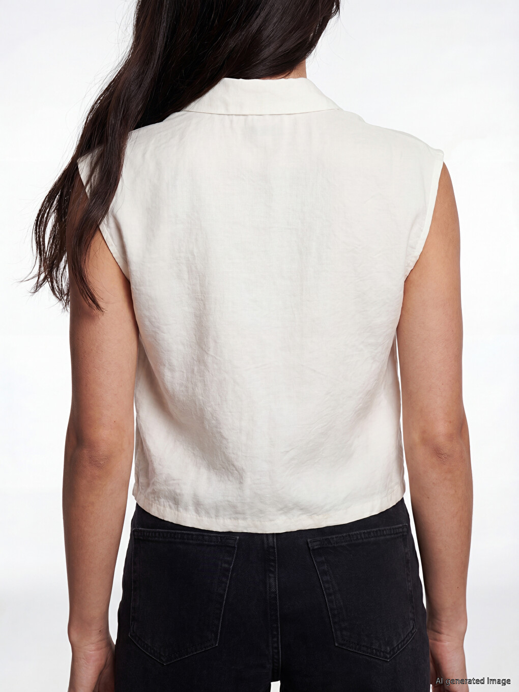 Wrap Cut Tie-up Women's Shirt-3