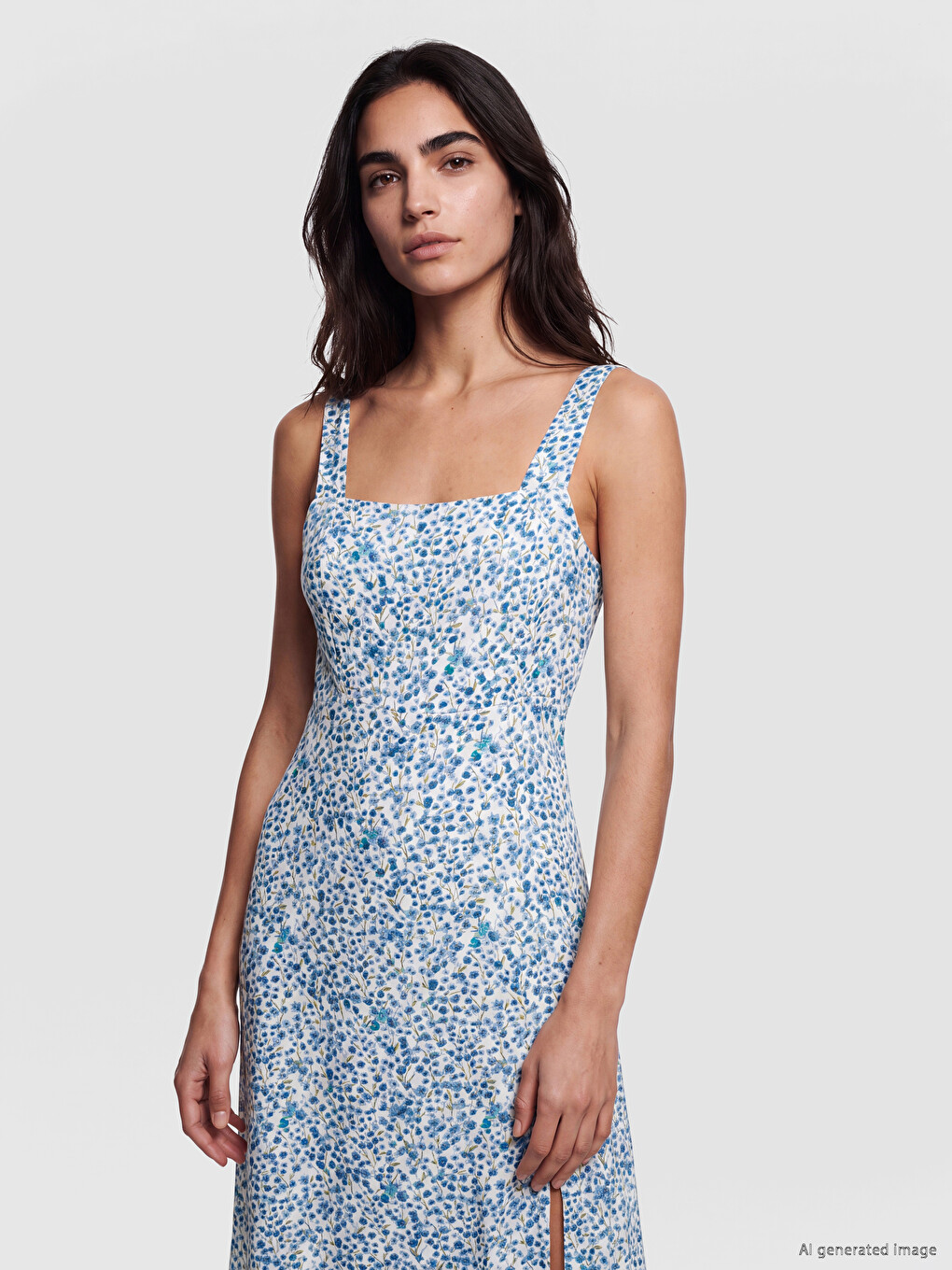 Floral Fitted Waist Dress-1