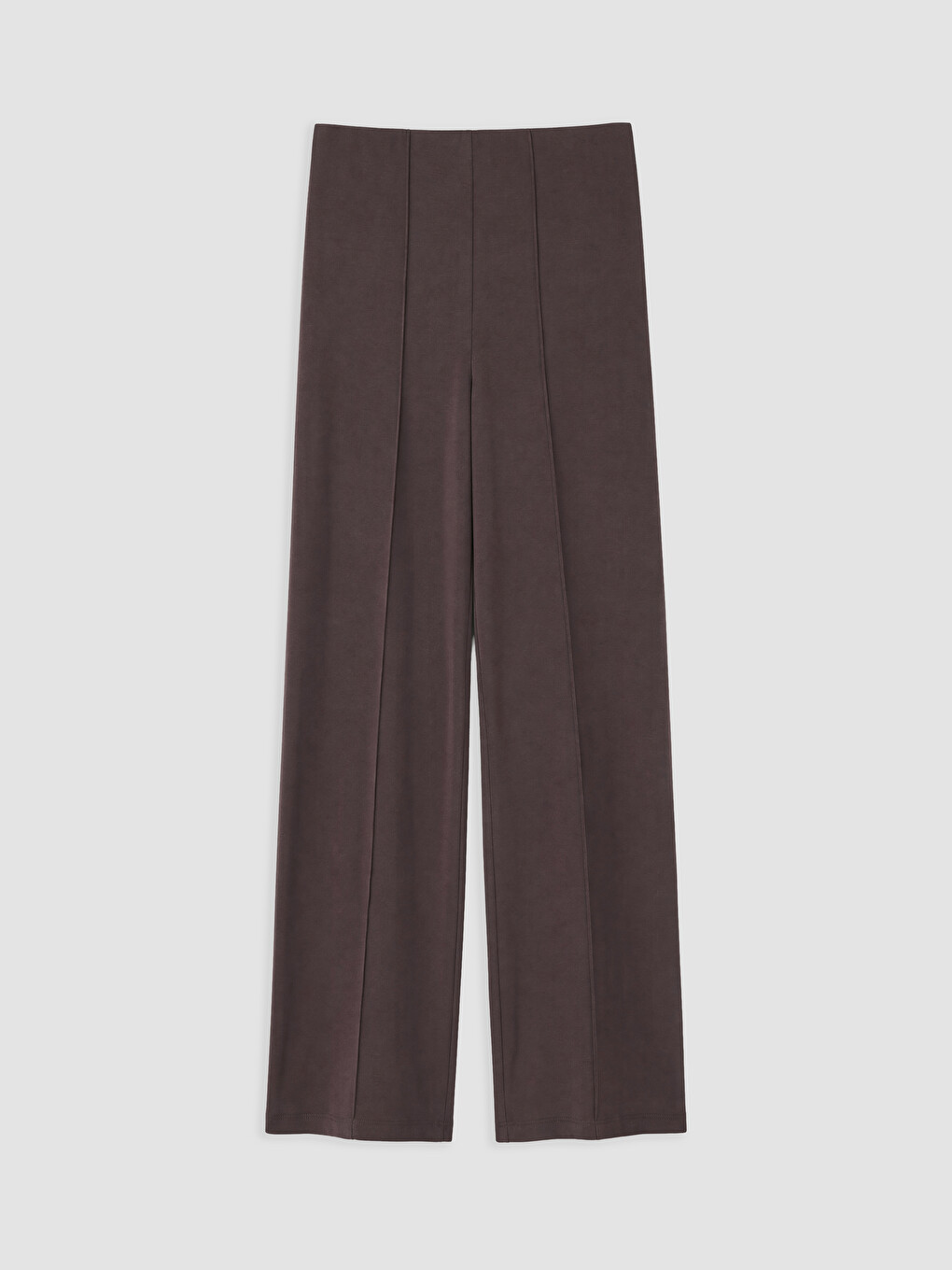 Kahverengi Beli Lastikli Soft Touch Kadın Pantolon