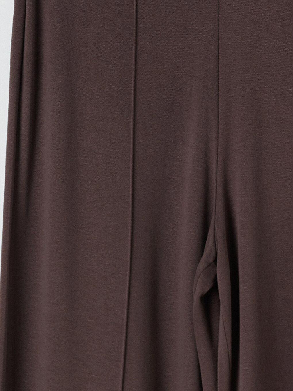 Kahverengi Beli Lastikli Soft Touch Kadın Pantolon-2