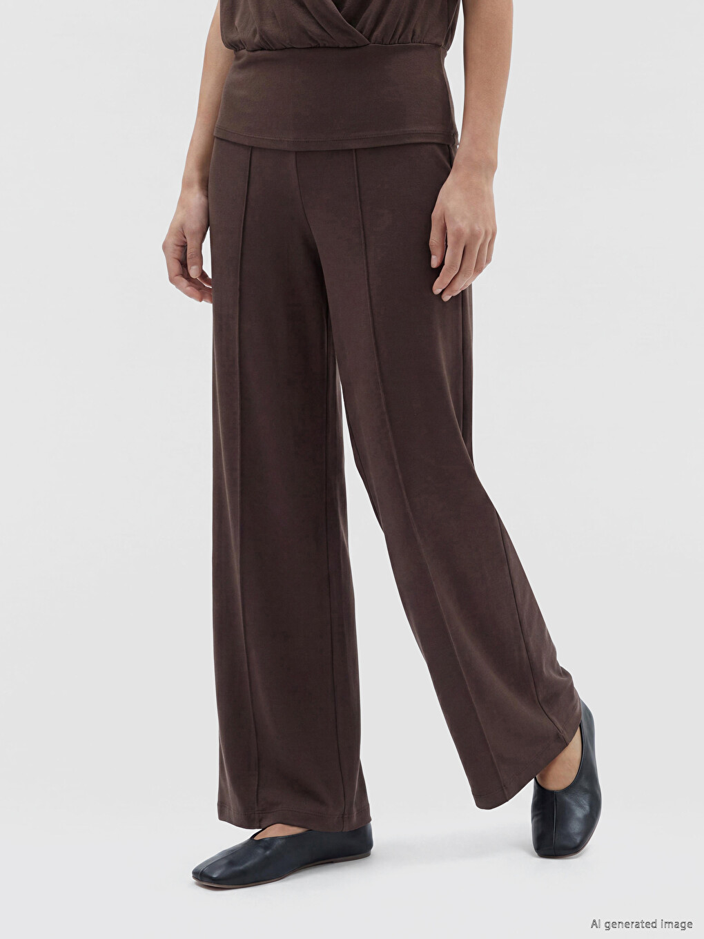 Elastic Waist Soft Touch Women's Trousers-1