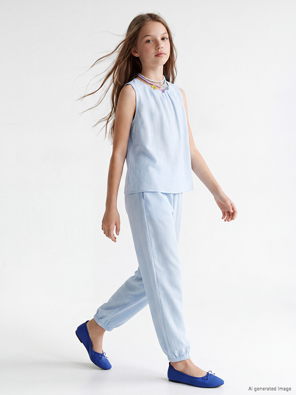 Mavi Kız Çocuk Jogger Pantolon