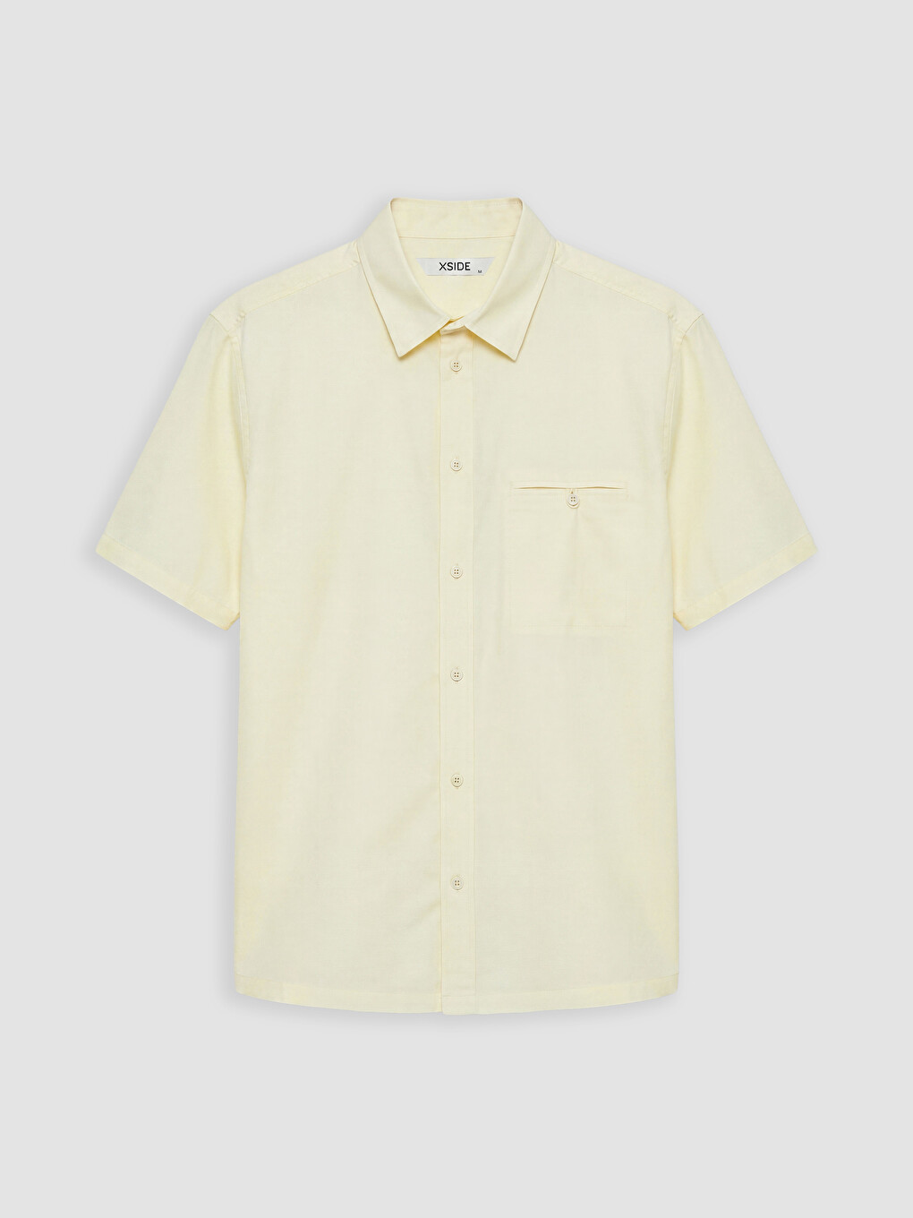 Sarı Loose Fit Erkek Gömlek-4