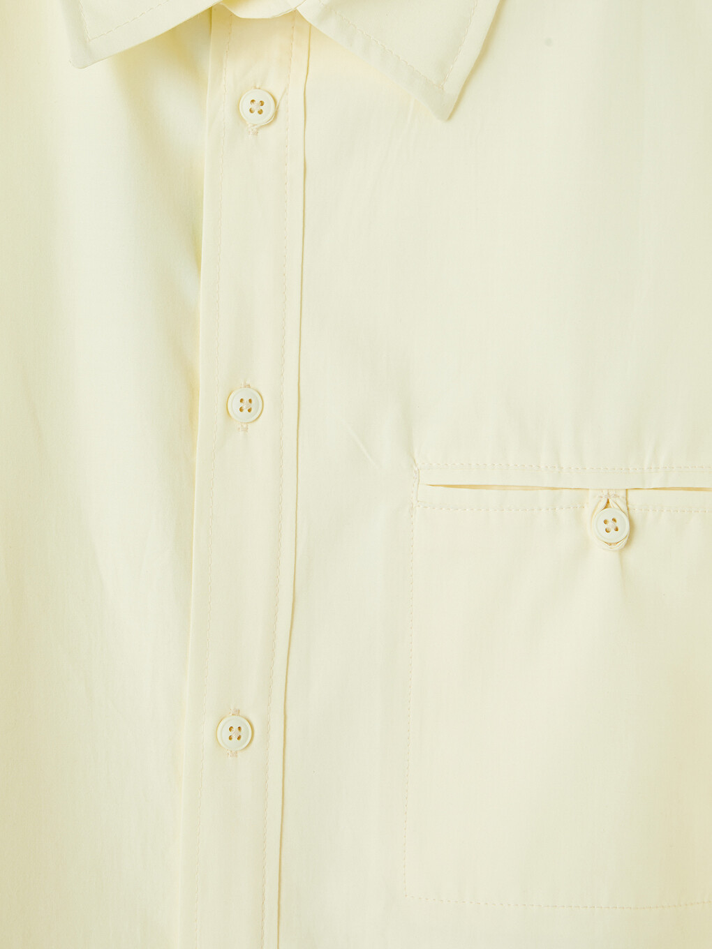 Sarı Loose Fit Erkek Gömlek-6