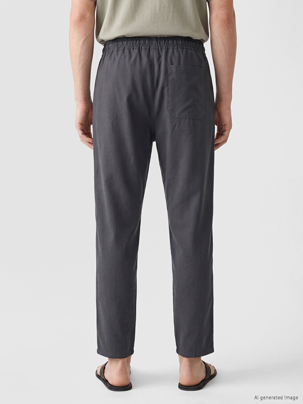 Opušteni Kroj muške pantalone-3