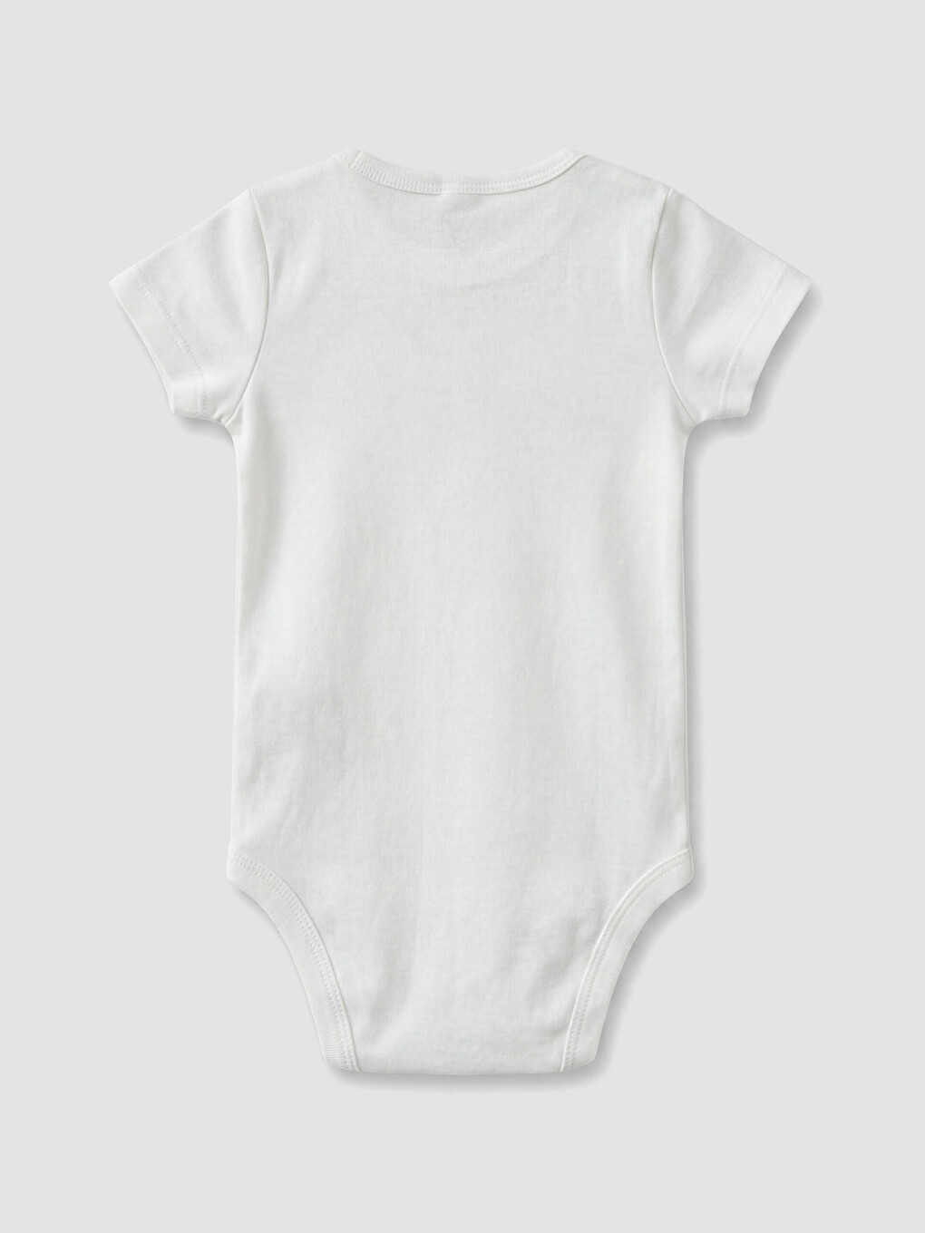 Ekru Bisiklet Yaka Slogan Baskılı Erkek Bebek Çıtçıtlı Body-2
