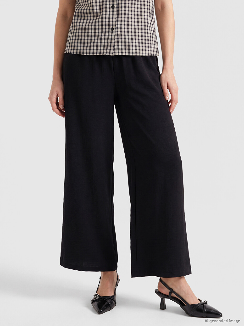 Pantalon Noir Femme-1