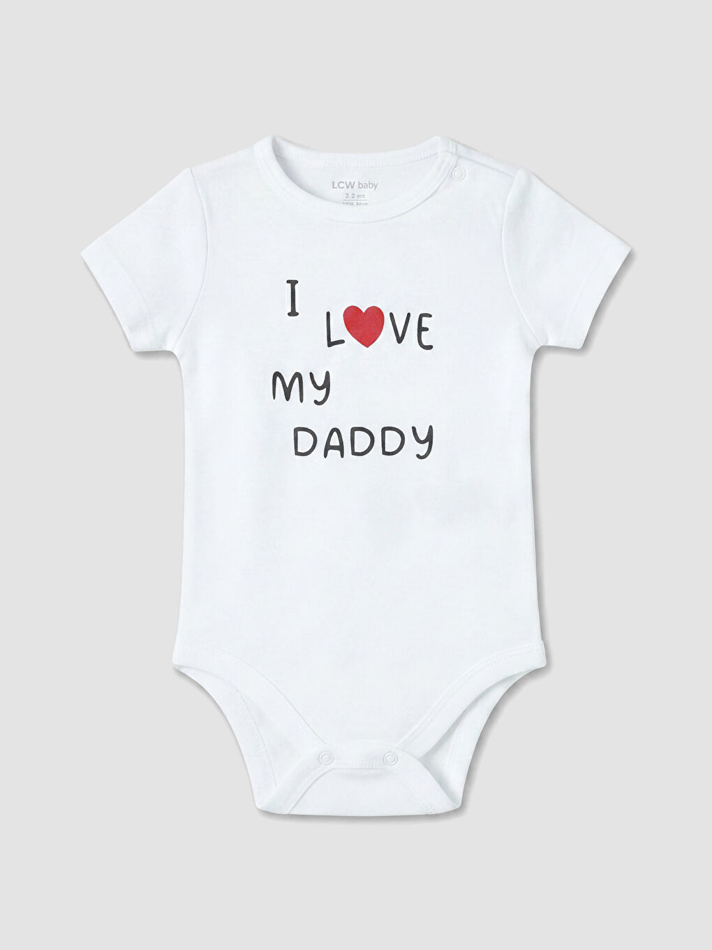 Ekru Baskılı Erkek Bebek Çıtçıtlı Body 2'li-1