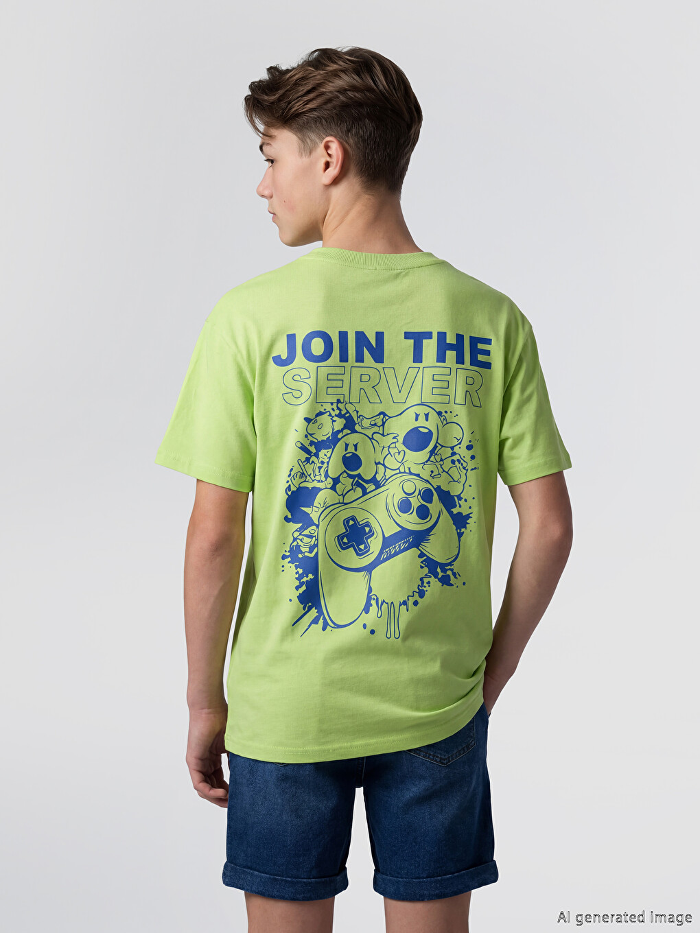 Crew Neck Printed Boys' T-shirt-1