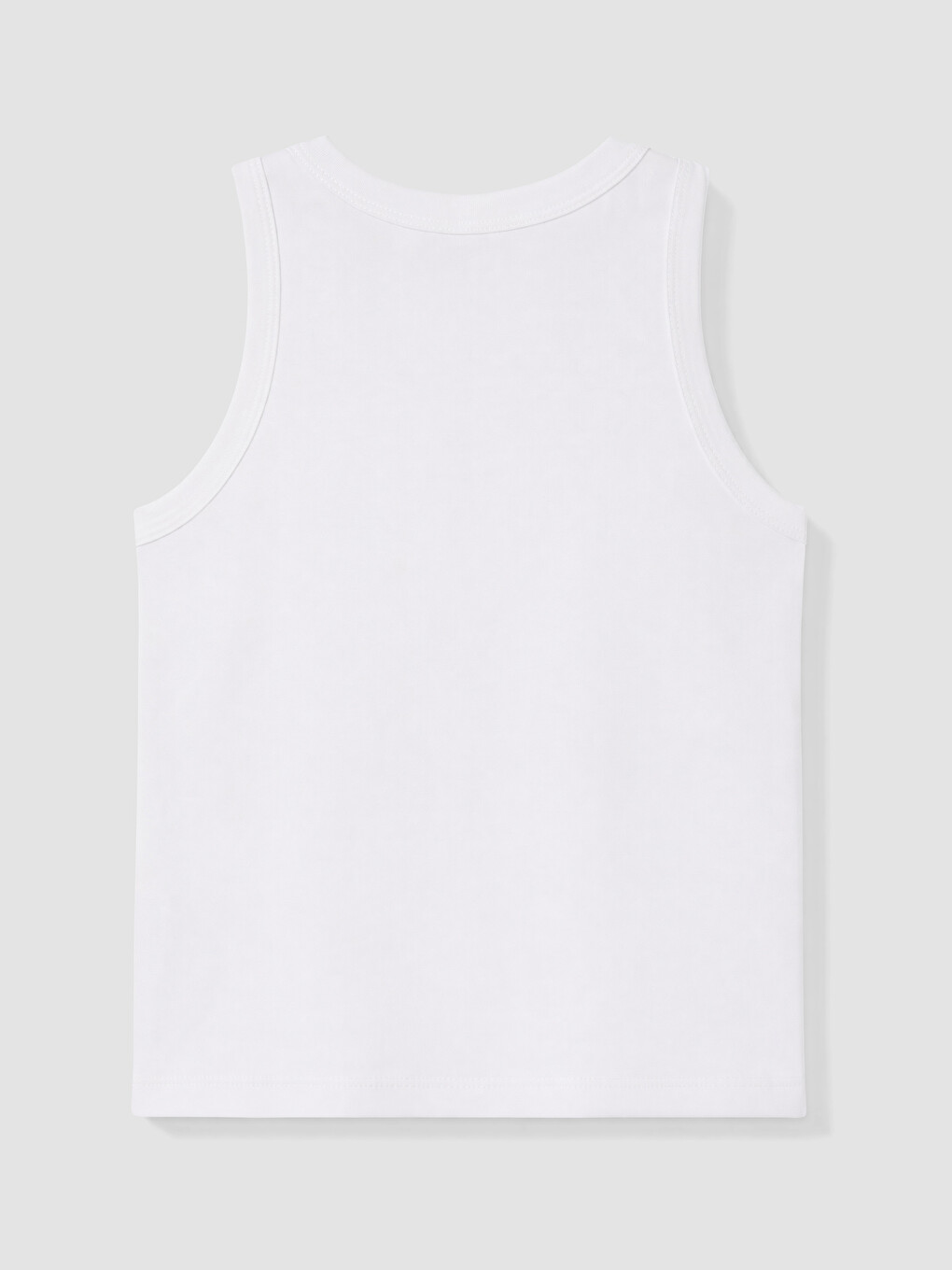 Girl White Tank Top-2