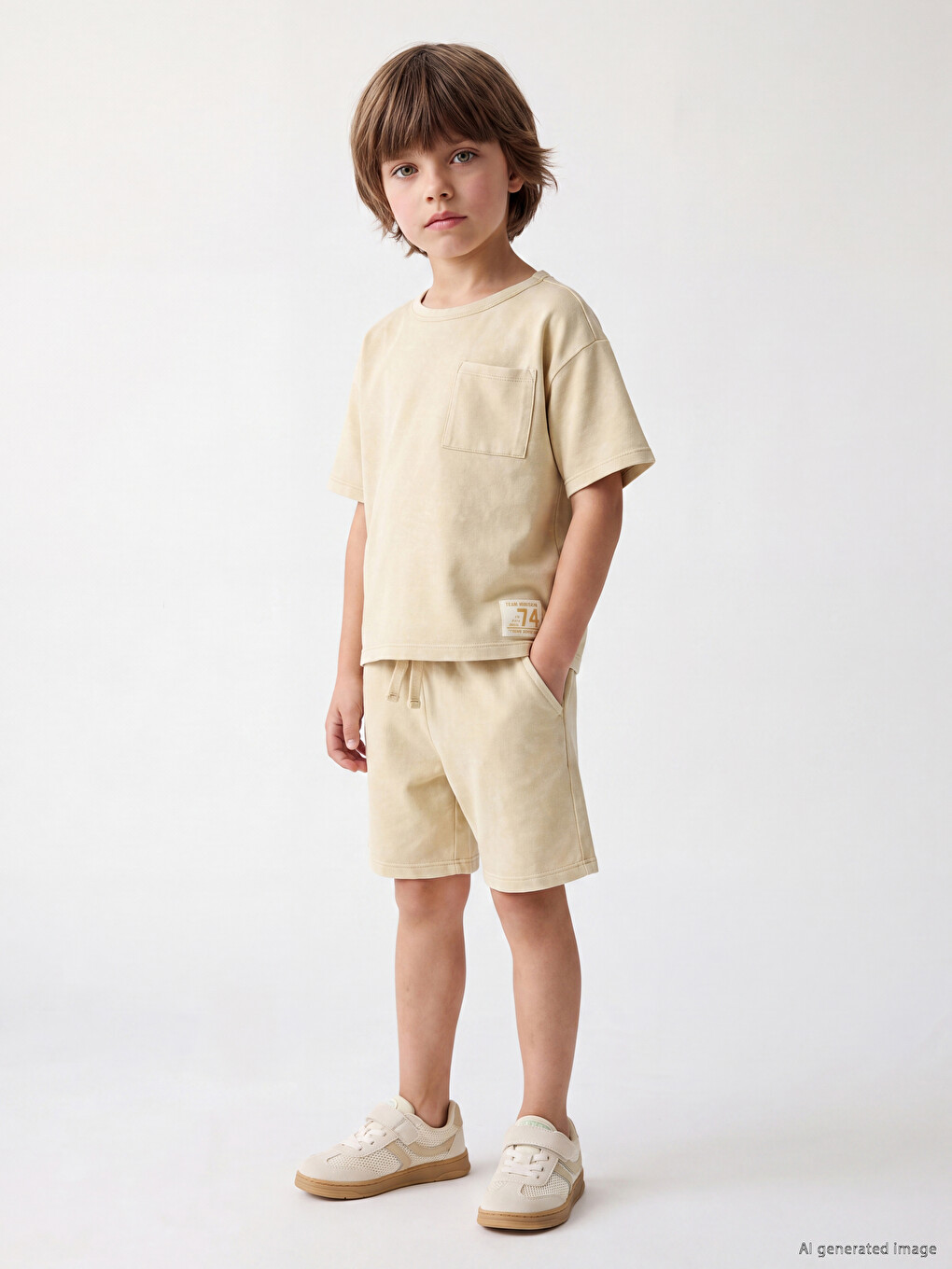 Printed Boys' T-shirt And Shorts Set