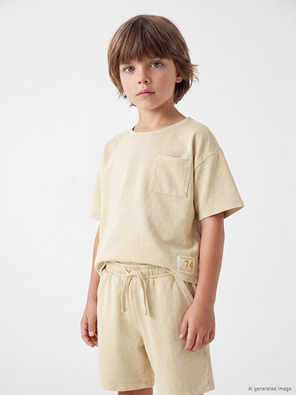 Printed Boys' T-shirt And Shorts Set-1