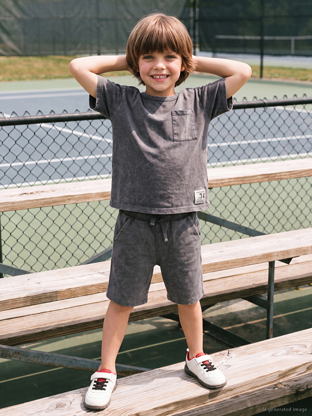 Printed Boys' T-shirt And Shorts Set
