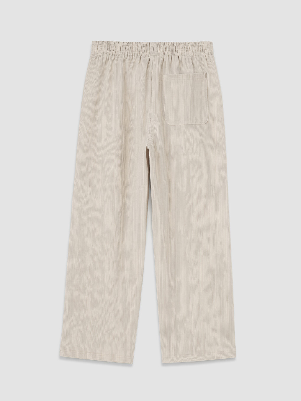 Bej Relax Fit Armürlü Erkek Pantolon-1