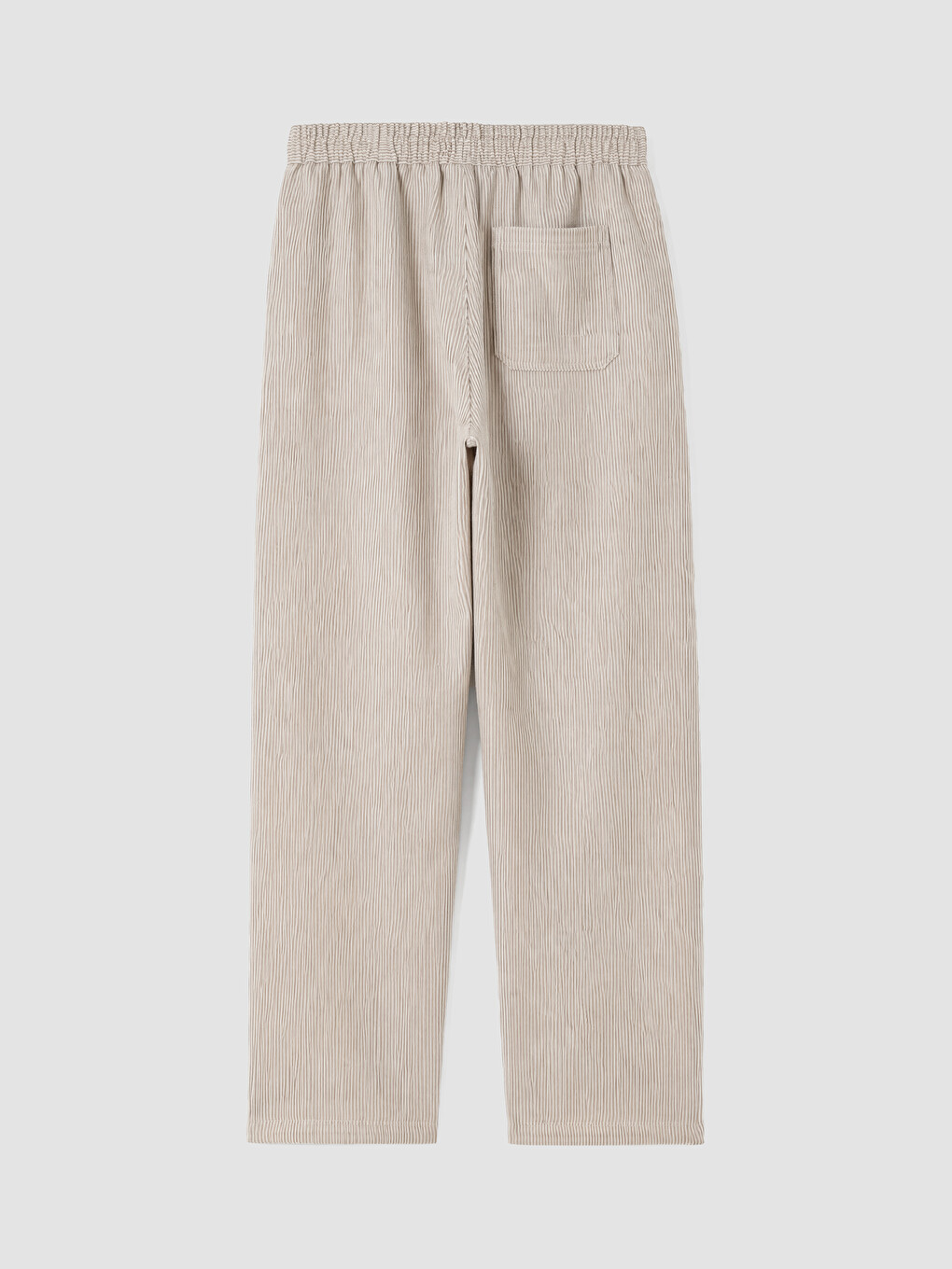 Kahverengi Relax Fit Armürlü Erkek Pantolon-1