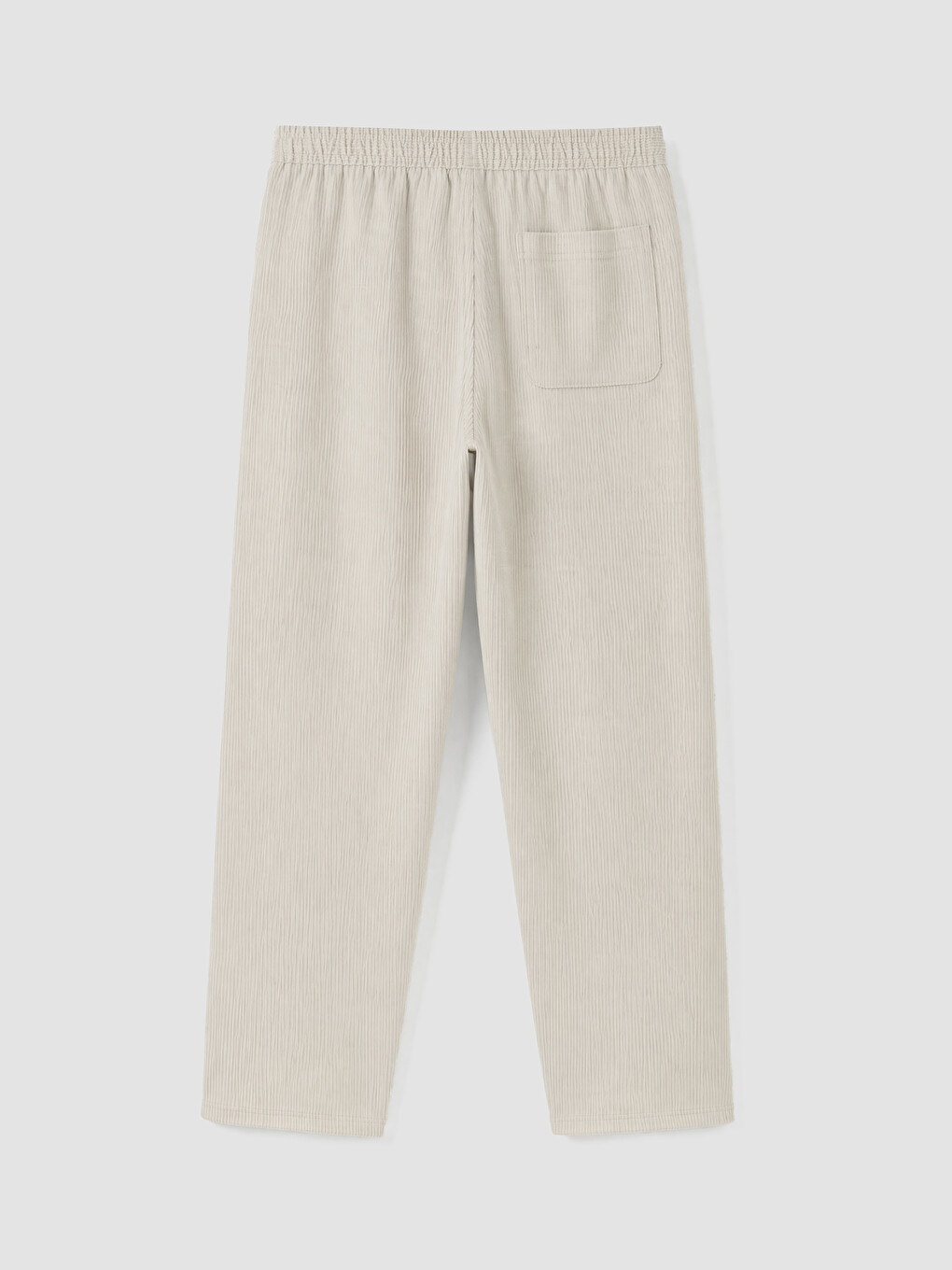 Gri Relax Fit Armürlü Erkek Pantolon-2