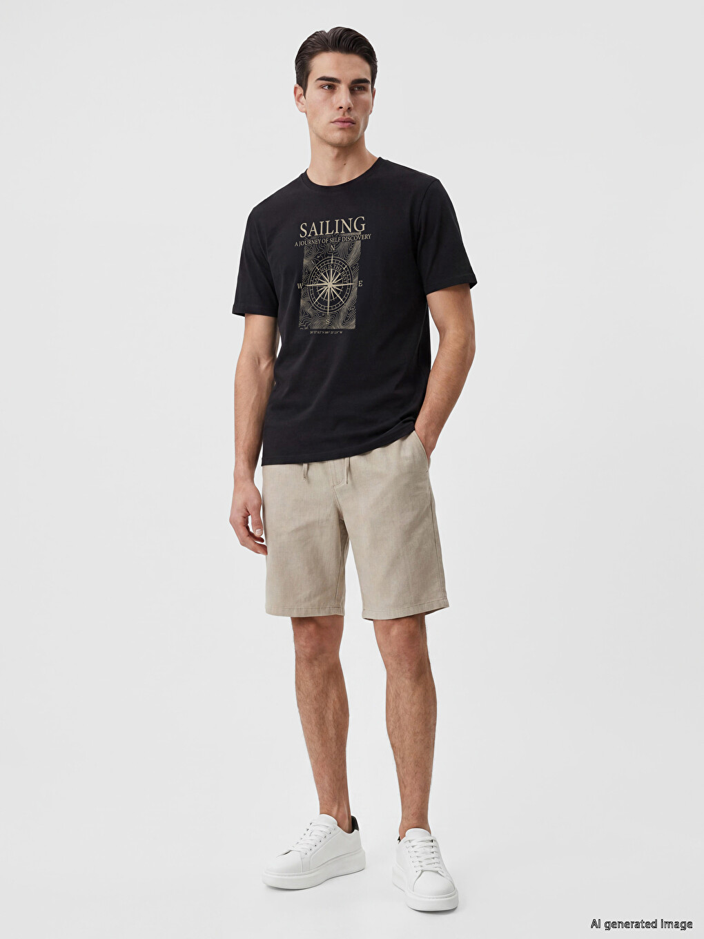 Crew Neck Printed Jersey Men's T-shirt-1
