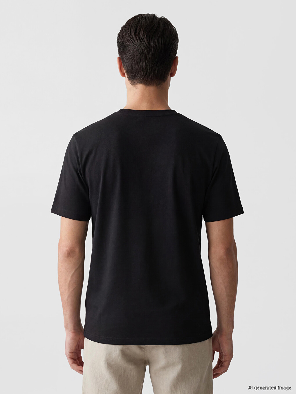 Crew Neck Printed Jersey Men's T-shirt-3