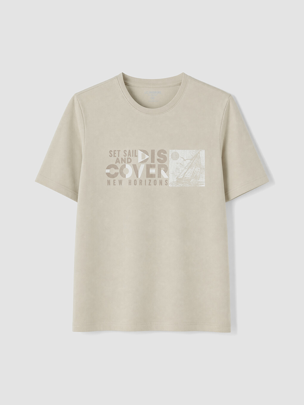 Man Beige T-shirt