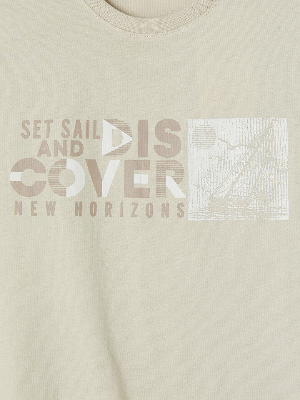 Man Beige T-shirt-1