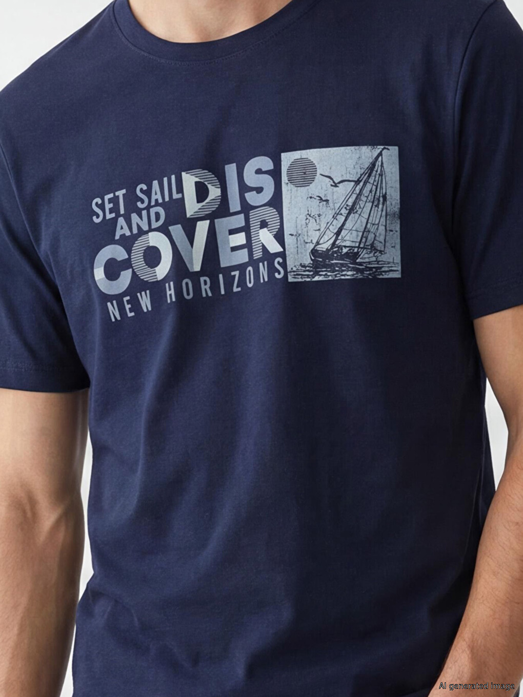 Crew Neck Printed Men's T-shirt-2