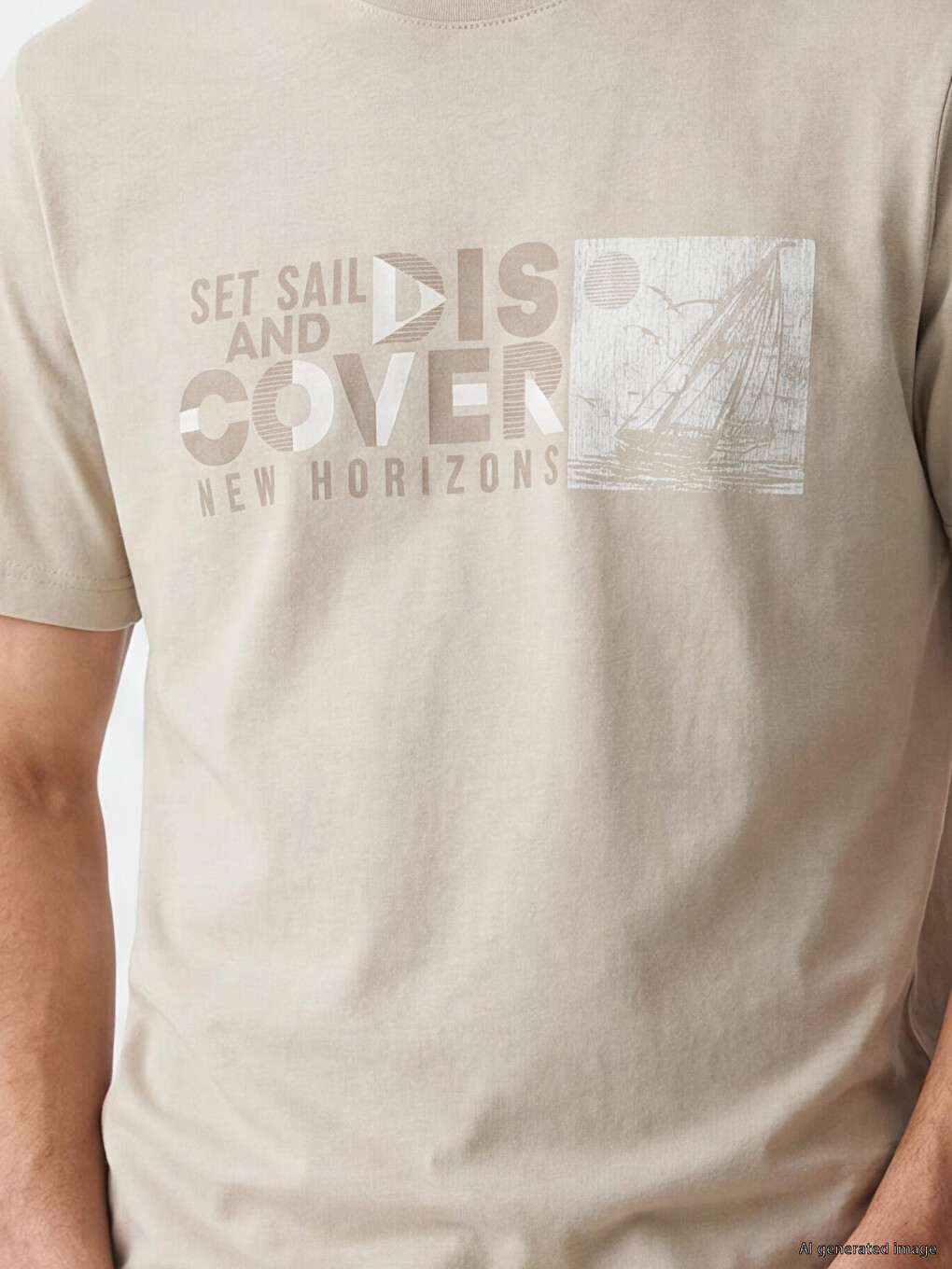 Crew Neck Printed Men's T-shirt-2