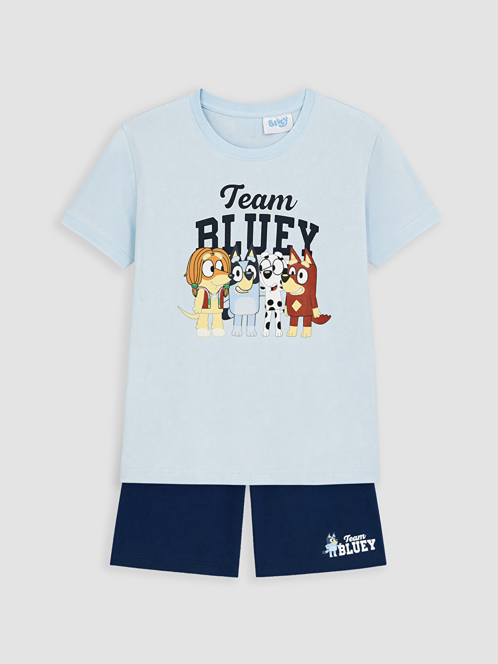 Mavi Bluey Baskılı Erkek Çocuk Pijama Takımı