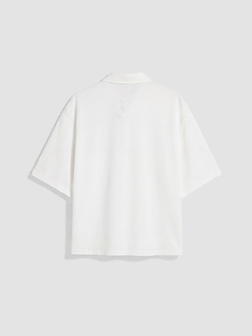 Ekru Relax Fit Baskılı Gabardin Erkek Gömlek-6