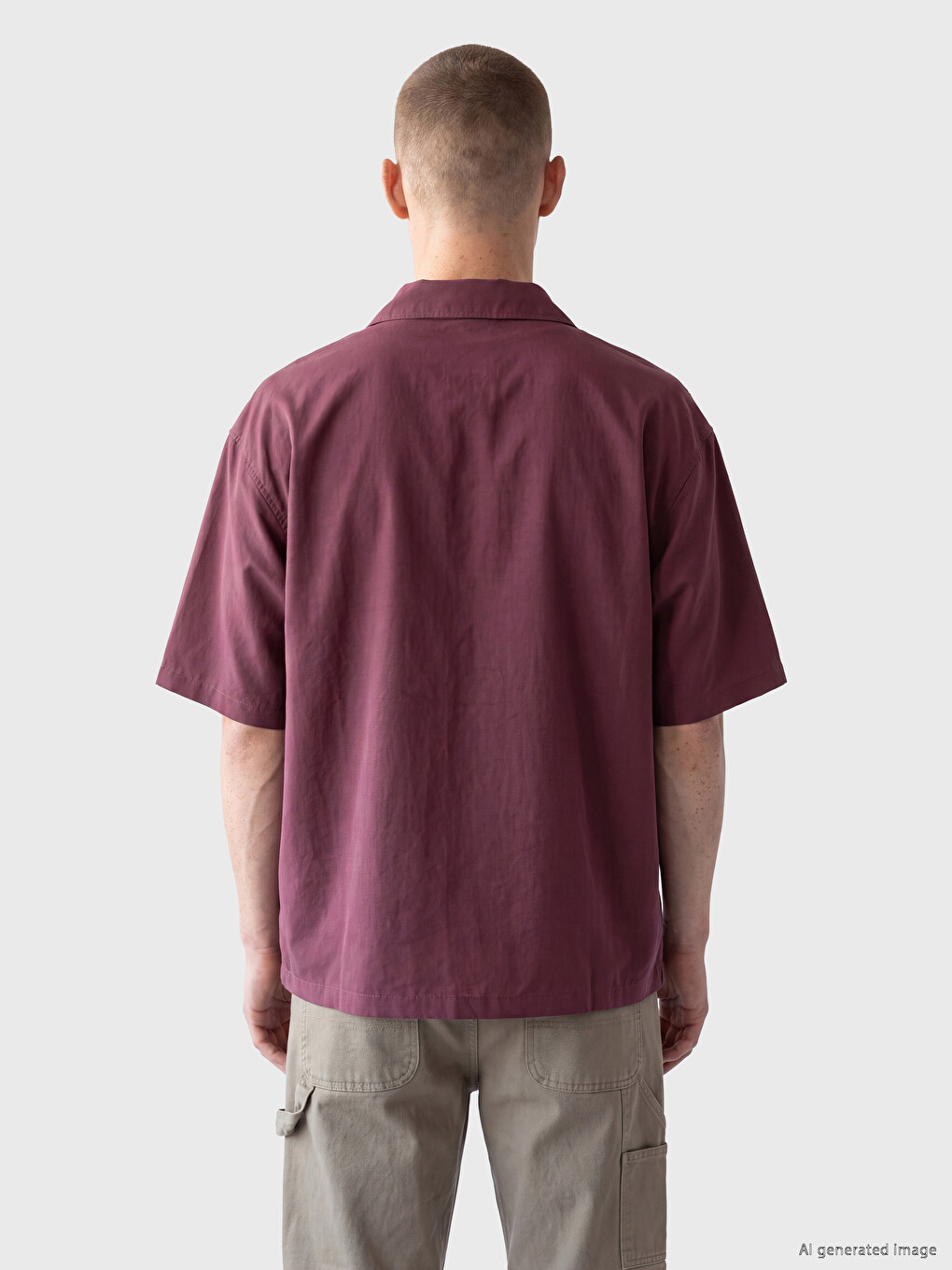 Pembe Relax Fit Baskılı Gabardin Erkek Gömlek-3