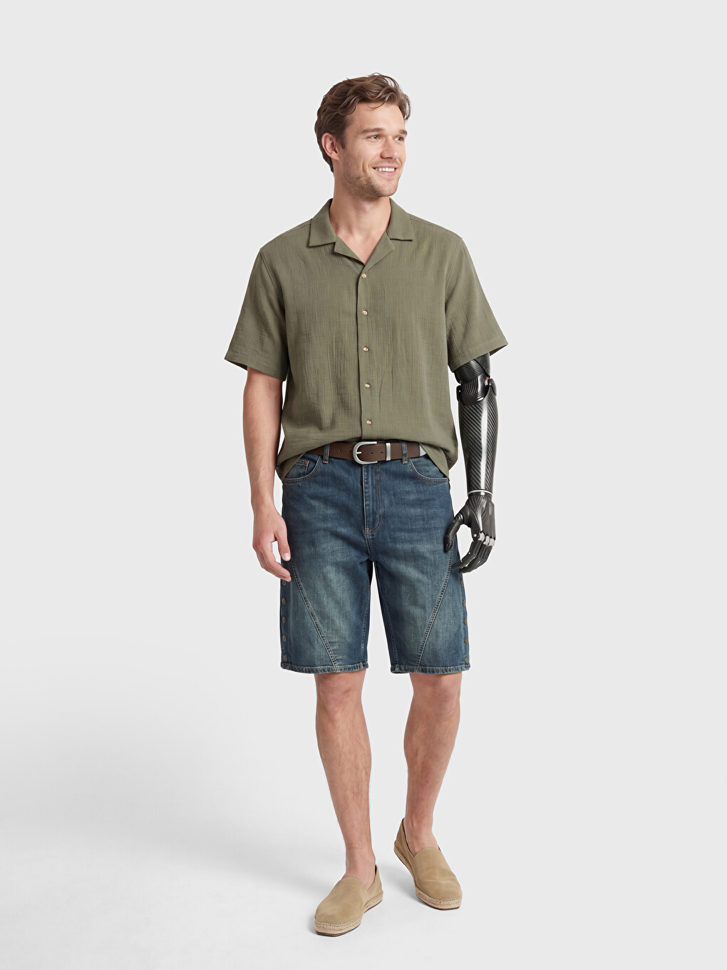 İndigo Relax Fit Erkek Jean Şort