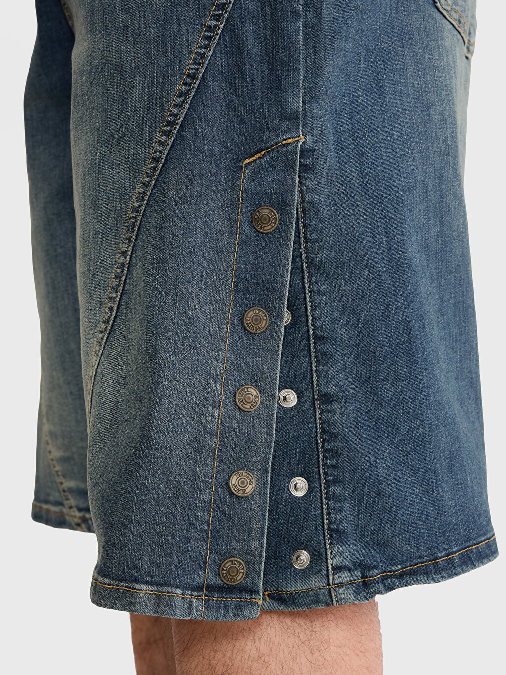 İndigo Relax Fit Erkek Jean Şort-2