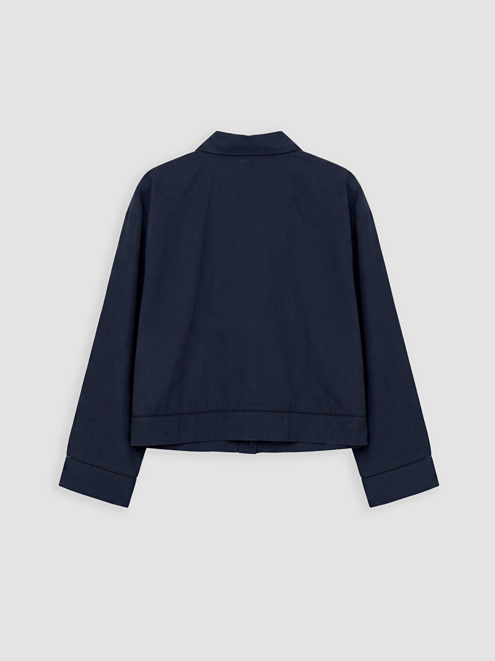 Lacivert Regular Fit %100 Pamuklu Kadın Gömlek-2