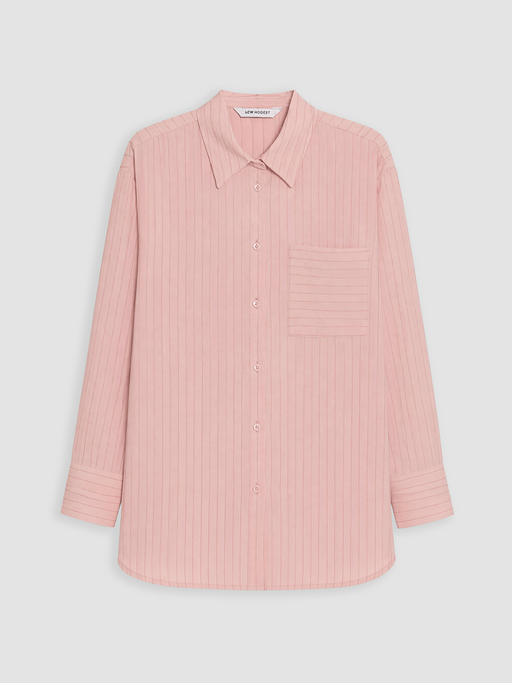 Pembe Çizgili Kadın Gömlek Tunik