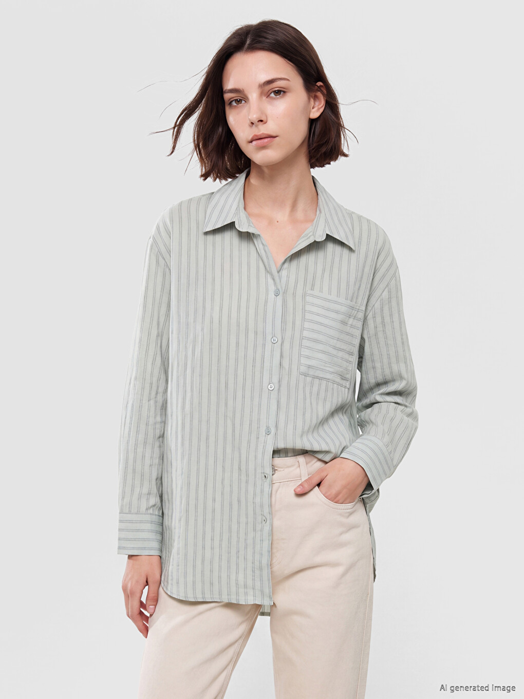 Striped Women's Shirt Tunic