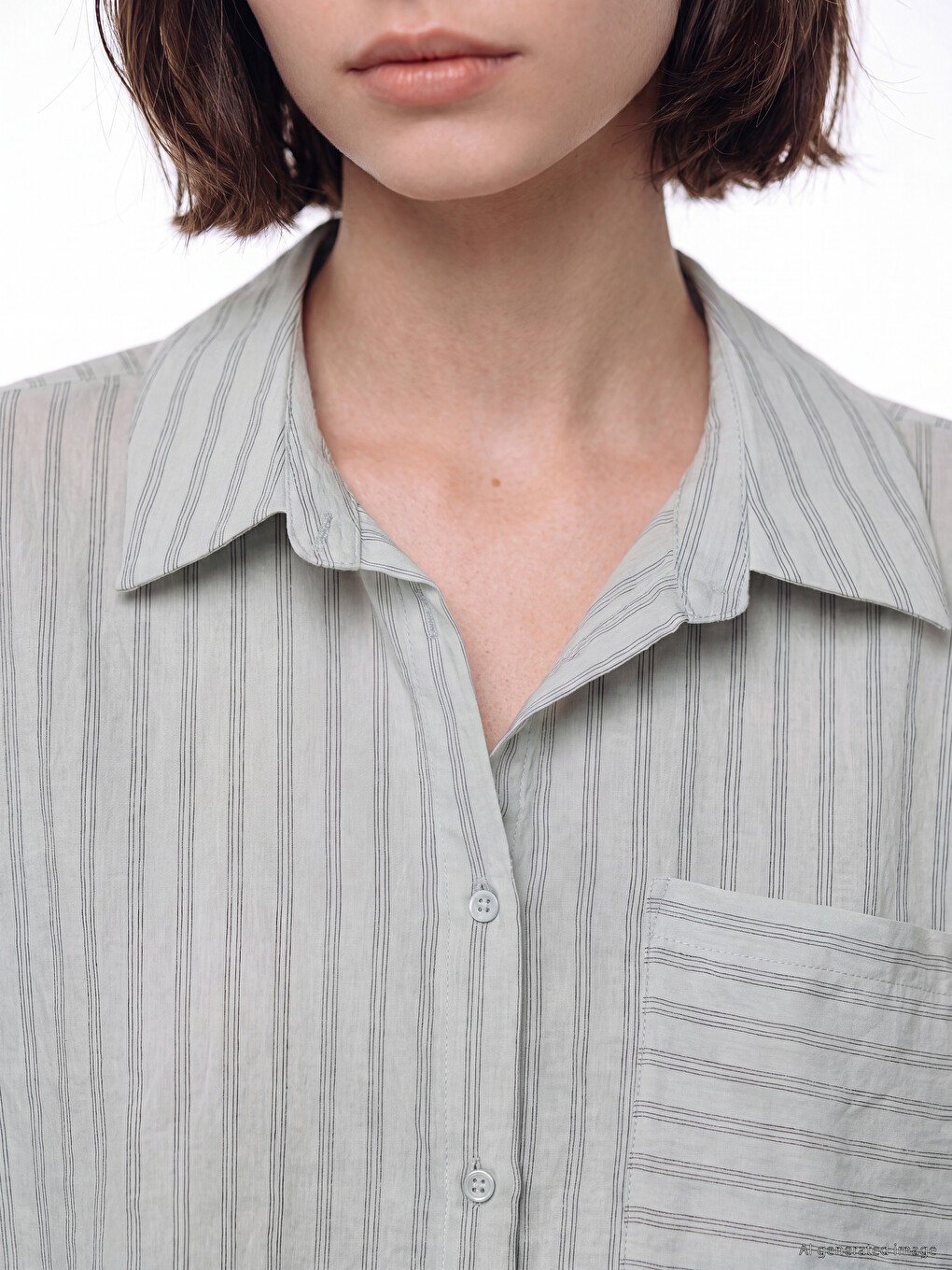 Striped Women's Shirt Tunic-2