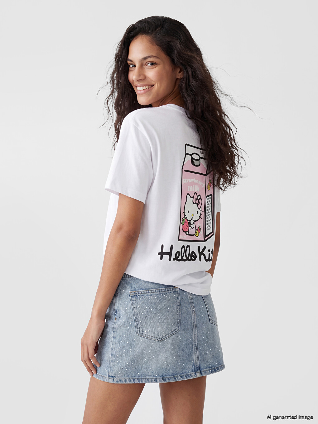 Hello Kitty Printed 100% Cotton Women's T-shirt