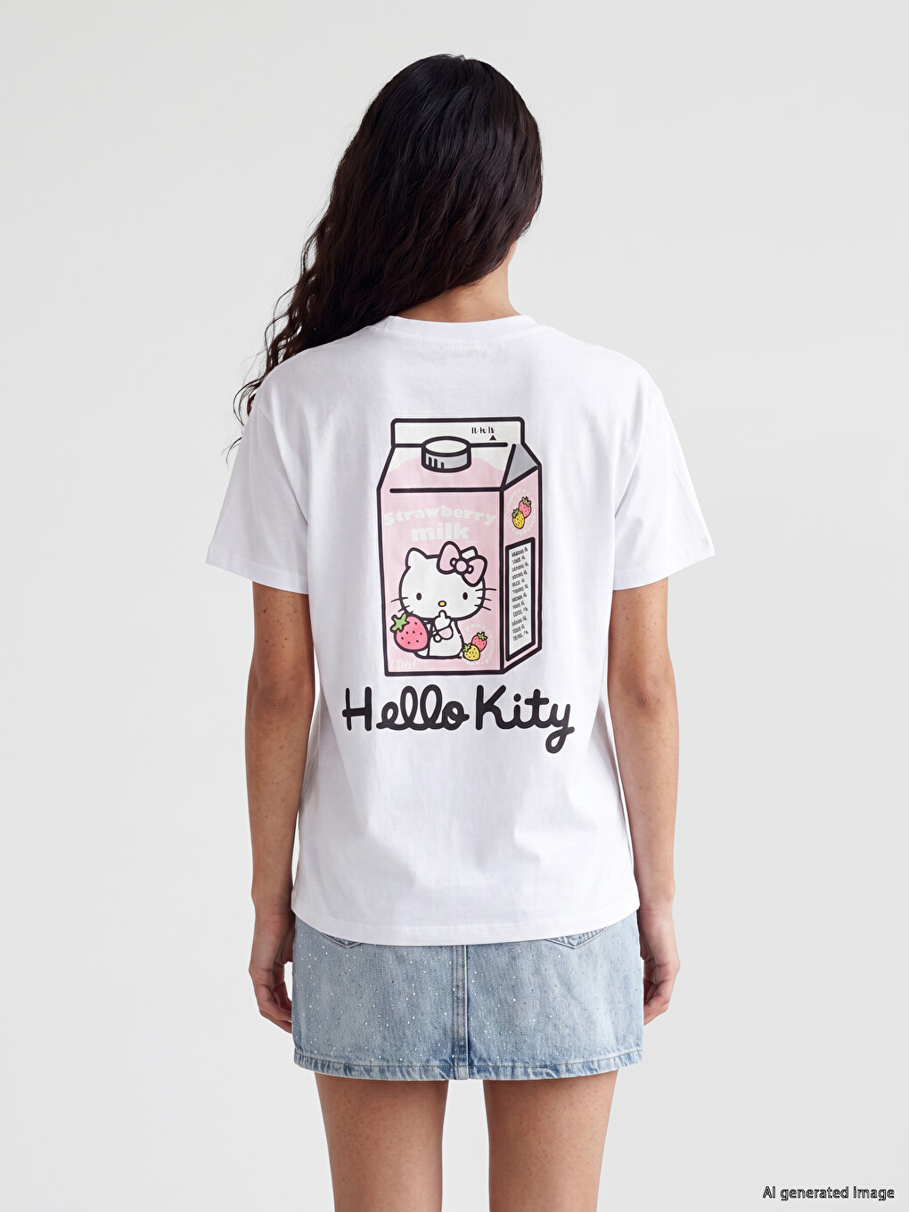 Hello Kitty Printed 100% Cotton Women's T-shirt-3