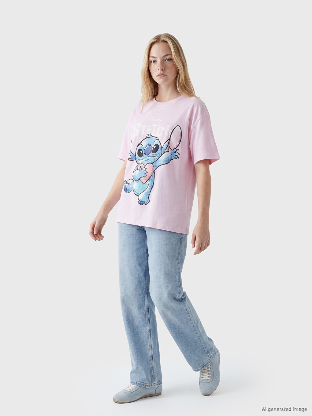 Stitch Štampana 100% Pamučna Ženska Majica